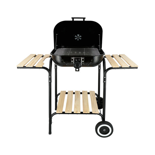18" Square Trolly Grill In Black image number 1