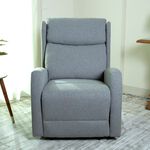 Verona manual recliner chair from Home Canvas, light grey image number 3