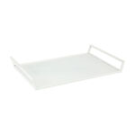 Steel Tray Rectangular Arabgraph White image number 0