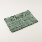 Homez Green Panelled Rectangular Cushion Cover, 30*45Cm image number 0