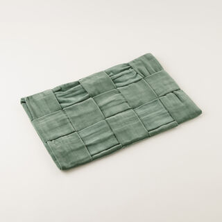 Homez Green Panelled Rectangular Cushion Cover, 30*45Cm