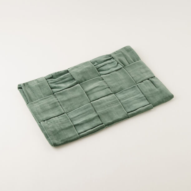 Homez Green Panelled Rectangular Cushion Cover, 30*45Cm image number 0