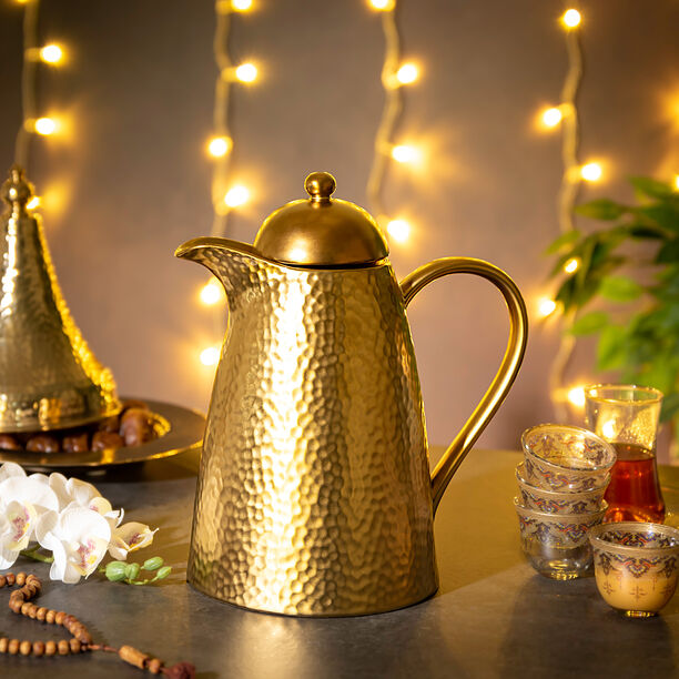 Porcelain Vacuum Flask Manuscript Gold image number 5