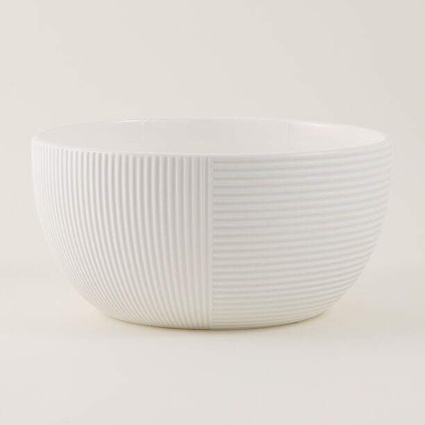Alberto Ceramic Mixing Bowl Lines White 5.2L image number 1