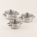 Pentola 6pcs stainless steel pots set, silver image number 0
