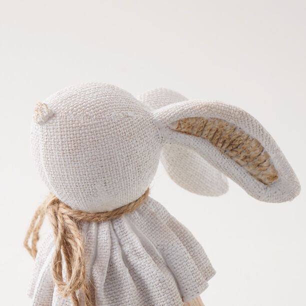 Homez Resin Rabbit With Hemp Rope, Brown 14*14*24.5Cm image number 3