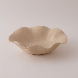 Homez Rose Ceramic Decor Plate, Beige 32*31*9 Cm