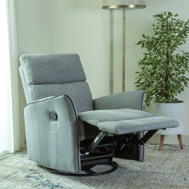 Parma manual recliner/rocking chair, light grey image number 2