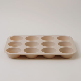 Alberto silicone muffin cake mould, 12 cups 32.5*24.8*3cm, cream
