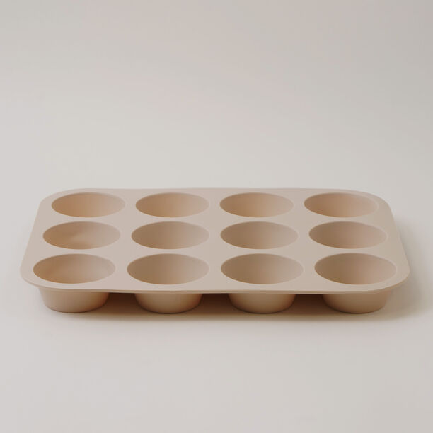 Alberto silicone muffin cake mould, 12 cups 32.5*24.8*3cm, cream image number 0