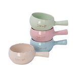 La Mesa Soup Bowl Set Long Handle 4 Pieces Mix Color 414 Ml image number 1