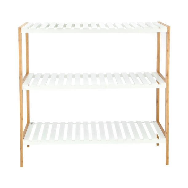 3 Tiers Bamboo Mdf Shelf White image number 2