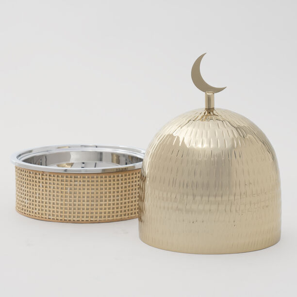 لاميسا طبق تقديم، ذهبي، متوسط 16*16*22 سم image number 4