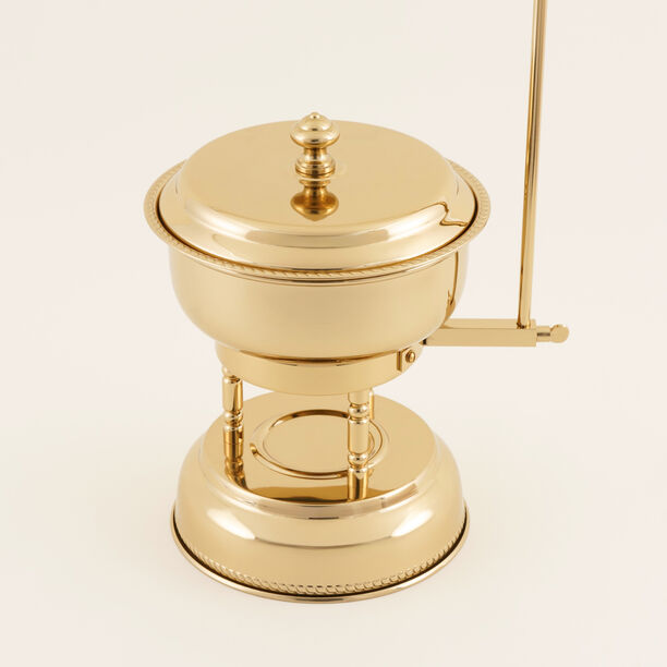 سخان طعام دائري لا ميسا ستانلس ستيل ذهبي سعة 1.5 لتر image number 1