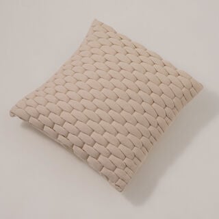 Boutique Blanche cotton square cushion cover 45*45cm, white