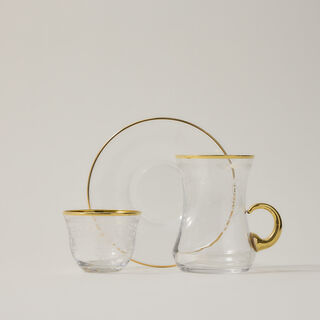 18 Piece Tea Set Gold Pattern