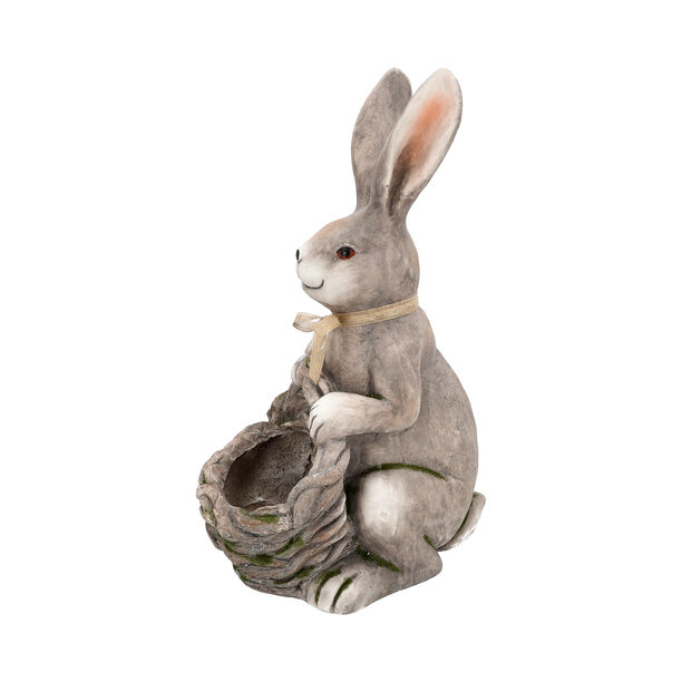Rabbit With Rattan Basket 32*26.5*24.5 cm image number 2