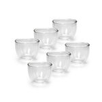 6 Pcs Double Wall Cawa Borosilicate Glass Cup Plain No Design image number 1
