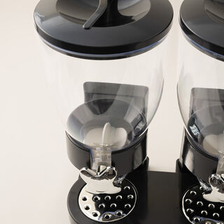 Alberto black plastic double cereal dispenser 2*3500ml