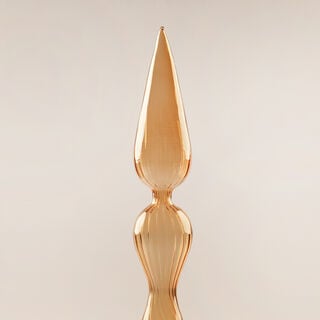 Homez glass Ramadan decorative piece, beige 10.5*10.5*60.5cm