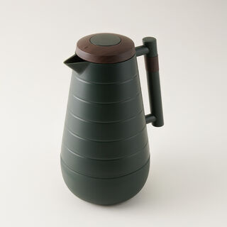 دلتي دلة بلاستيك مع خشب، أخضر غامق 1 لتر