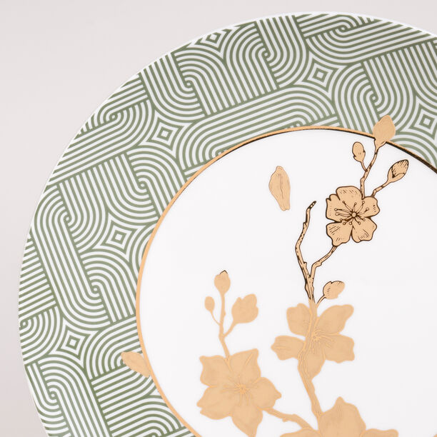 La Mesa green porcelain 18 pc dinner set image number 4