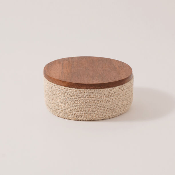 La Mesa seagrass serving box with wooden lid 16*16*7 cm image number 1