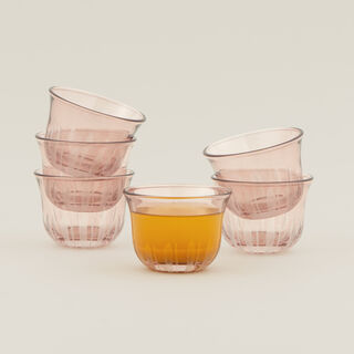Dallaty 6pcs arabic coffee cup set, light purple