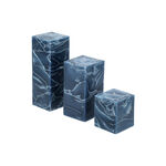 شمعة مربعة رخامية   أزرق   8*8*15 سم image number 2