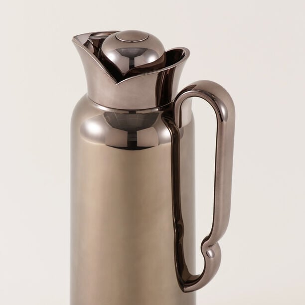 Dallaty Stainless Steel Dallah Thermos, Black, 1L image number 3