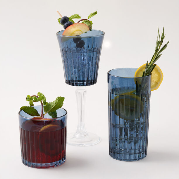 La Mesa Glass Tumbler Set 4Pcs 300Ml, Blue image number 4