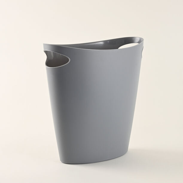 Homez 7.7L Grey Oval Trash Bin image number 1