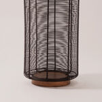 Homez metal and wood cage lantern, black 20.5*20.5*35 cm image number 2