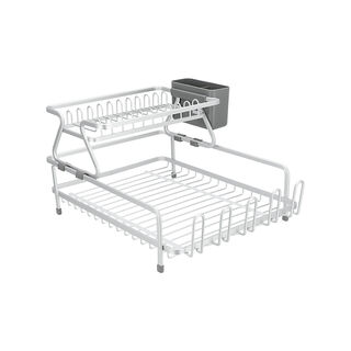 Alberto silver aluminum dish rack 2 tiers 56.8*37*27 cm