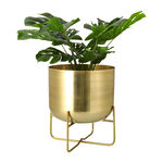 Aluminum Planter With Leg Gold image number 1