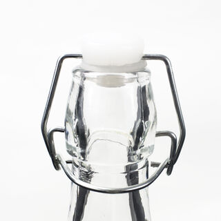 Glass Bottle With Metal Clip Lid