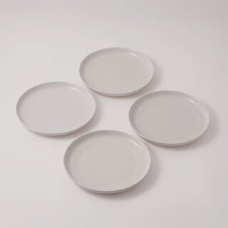 La Mesa Porcelain Set Of 4Pcs Dinner Plates, 10.5", White