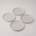 La Mesa Porcelain Set Of 4Pcs Dinner Plates, 10.5", White image number 0