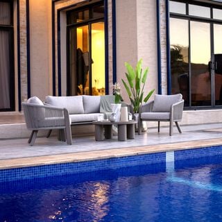 Homez Aluminum Memphis Sofa Set Of 4Pcs,