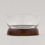 Dallaty glass date bowl with wooden base 14*14*8cm image number 1