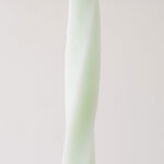 homez candle with square base 4*4*29cm, green image number 2