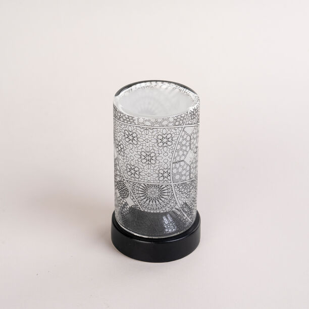 Dallaty glass with black patterns Tea and coffee cups set 18 pcs image number 2