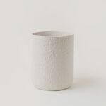 Homez polyresin waste bin, off white 20.3*20.3*25cm image number 0
