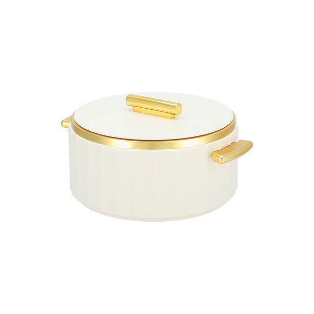 La Mesa Food Warmer 4L Matt White Body + Matt Gold image number 1
