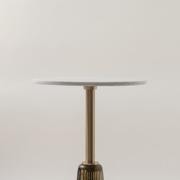 Homez marble side table 46*55cm, olive green image number 2