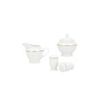 La Mesa gold bone porcelain dinner set 47 pcs image number 9