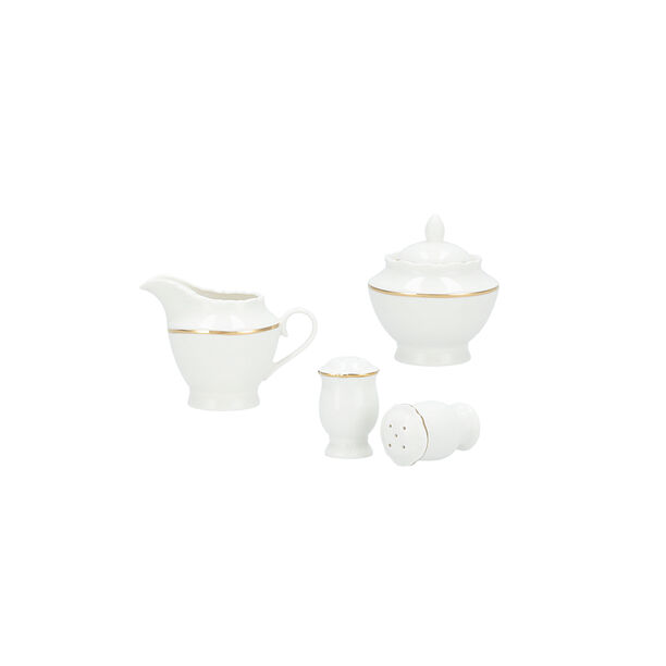 La Mesa gold bone porcelain dinner set 47 pcs image number 9
