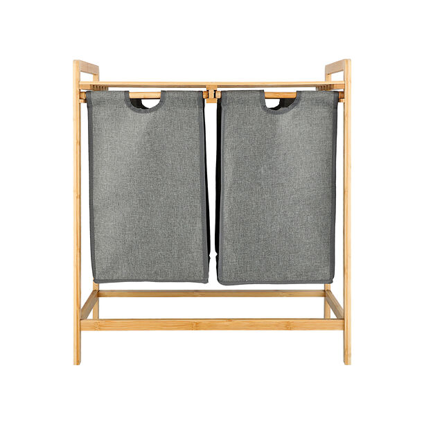 Buy Bamboo Double Laundry Basket Online Nice