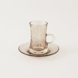 Dallaty 12 Piece Honey Glass Arabic Tea Cup Set