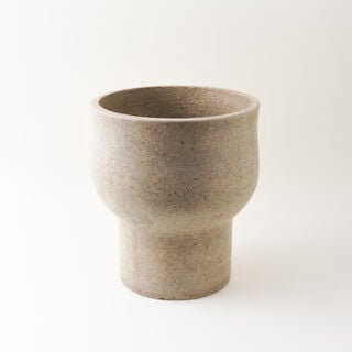 Homez Fibre Clay Decor Pot Dark, Grey 40*40*44 Cm